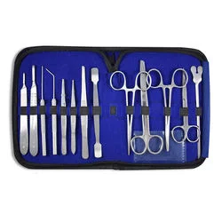 13 Pieces Stainless Steel Scissor Tweezer Scaler Forceps Suture Tanning Tool Set