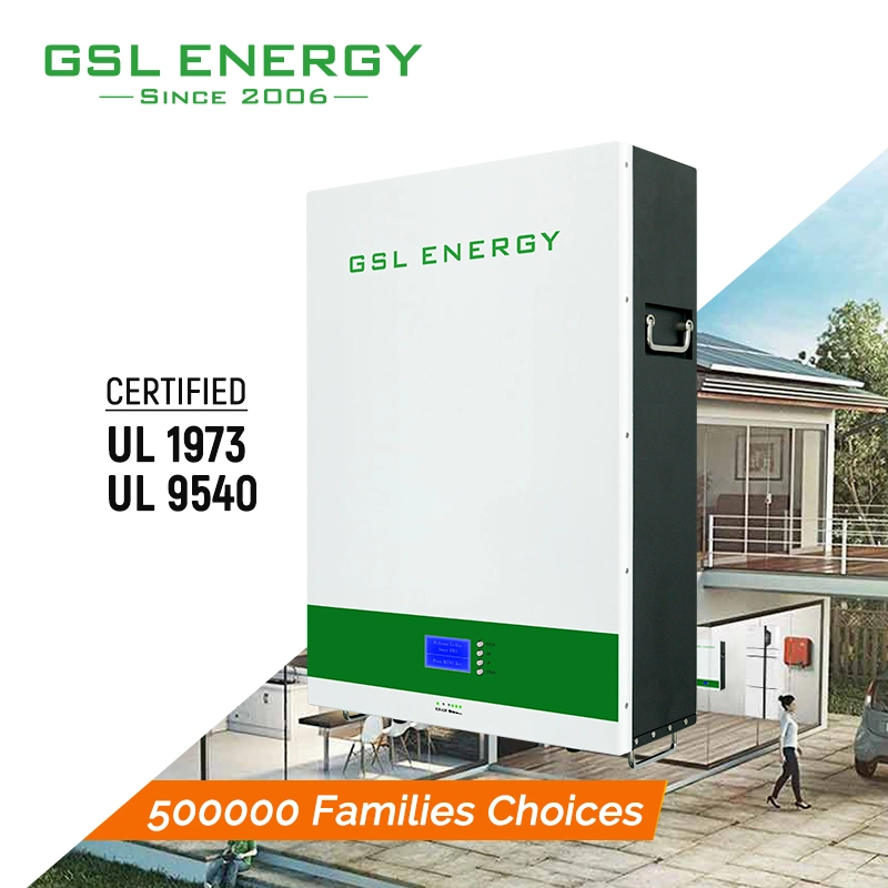 Gsl energía fuera de la red de almacenamiento de energía Powerwall 48V 5kwh 10kwh 100Ah 200Ah Inicio Sistema Solar de baterías LiFePO4