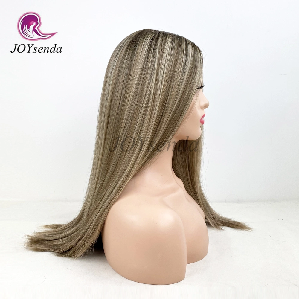 Proveedor de fábrica profesional Peluca rubia con reflejos 100% cabello humano virgen Peluca judía/Kosher Wig/Sheitel Wigs/Peluca judía kosher para mujeres blancas