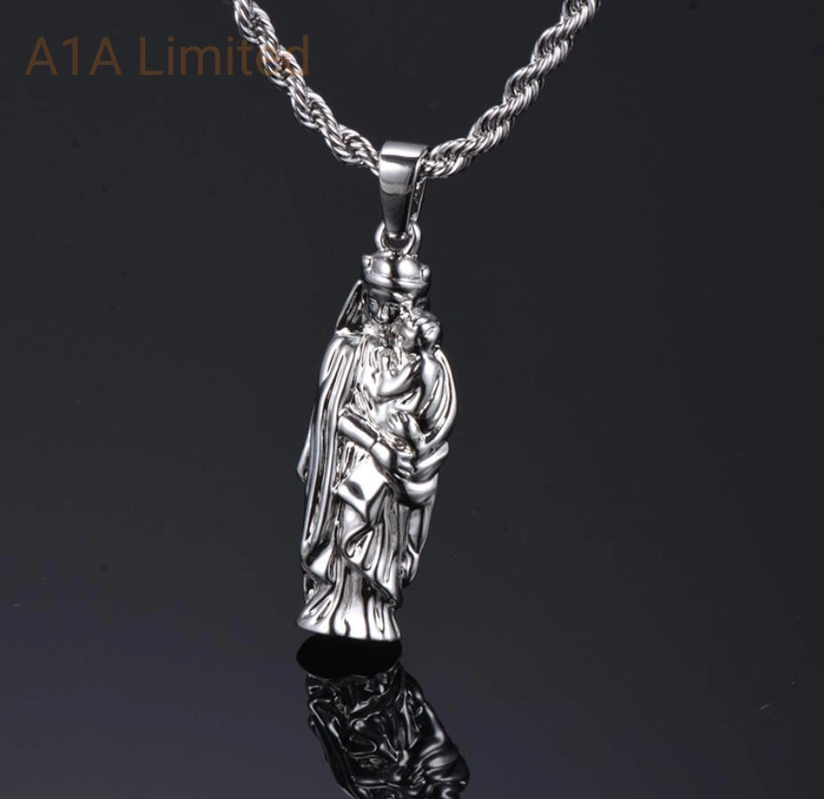 Sterlingsilber oder Messing-Schmucksachen Madonna Anhänger des Hip Hop-Charme-Zoll-925 für Männer Wholesale/Supplier Schmucksachen