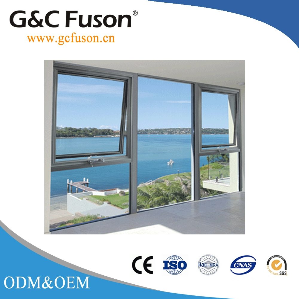 Guangzhou Original Factory Manufacturing and Sale Aluminum Frame Glass Awning Window for Used