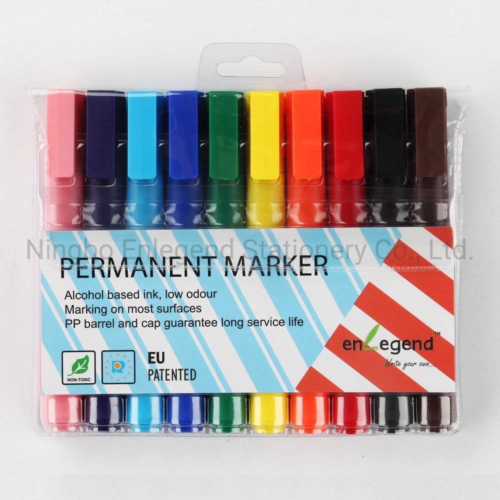 10pcs Non Toxic Waterproof Permanent Ink Multi Color Marker Pen