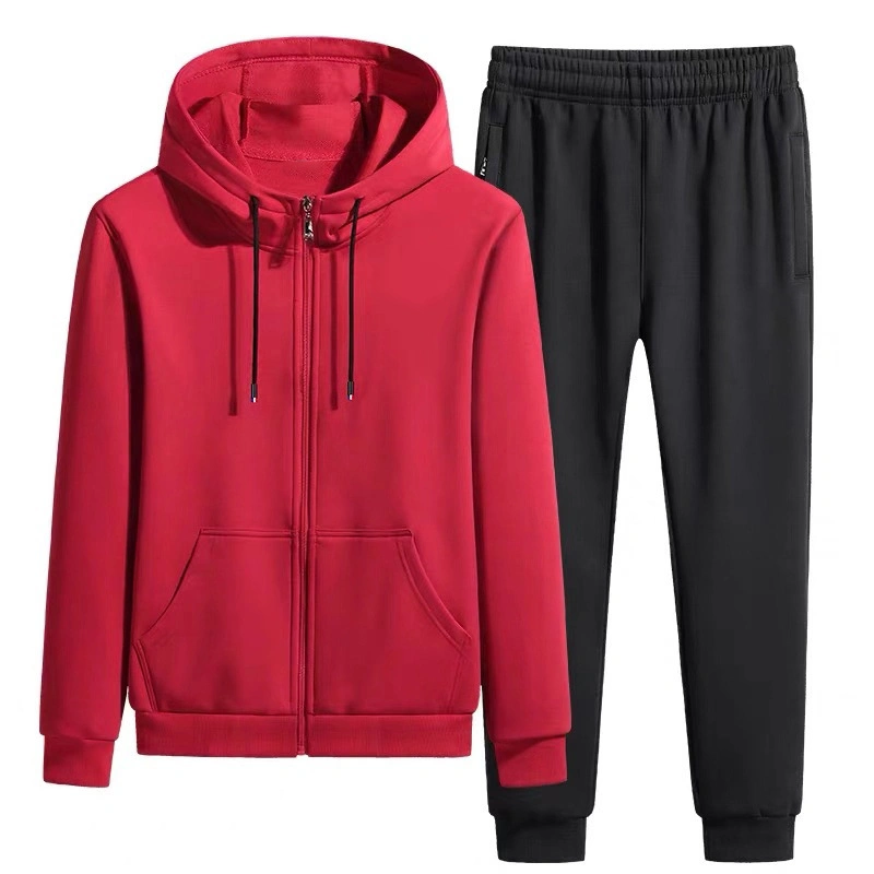 Zip Hoodie Mens Hoodie Set Gym Wear Sports