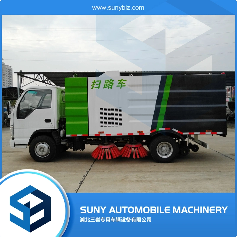 Isuzu 3cbm High Pressure Road Washing Sweeping Truck Vacuum Road Sweeper Truck