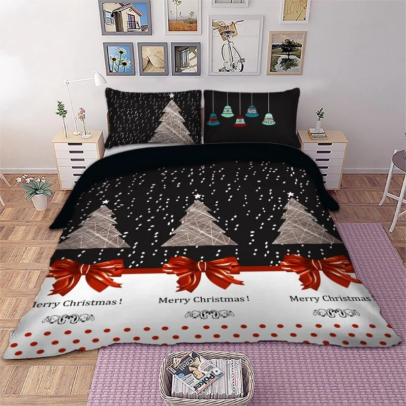 100 Polyester Microfiber Christmas Series Bedding Set of 3 Pieces