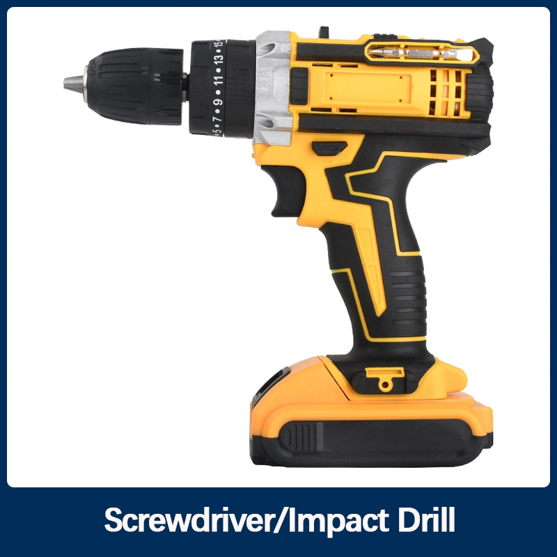 Akku-Schlagschrauber Bohrmaschine Lithium Li-Ion Brushless Elektro-Schraubendreher Leistung Werkzeugsatz