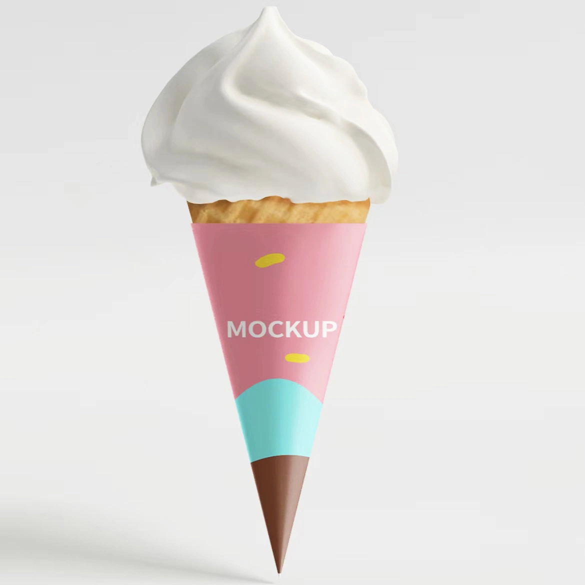 Custom Printed Aluminum Foil Paper Wrapper Holder Ice Cream Cone Sleeve 18 22 Degree Disposable Roll