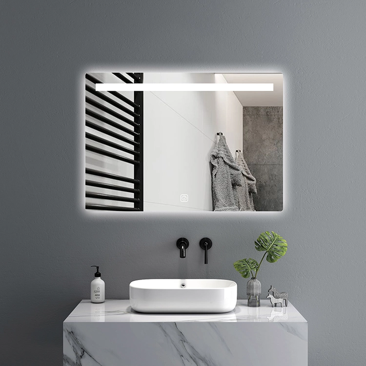 Miroir de maquillage intelligent à LED pour salle de bain d'usine avec interrupteur gradable