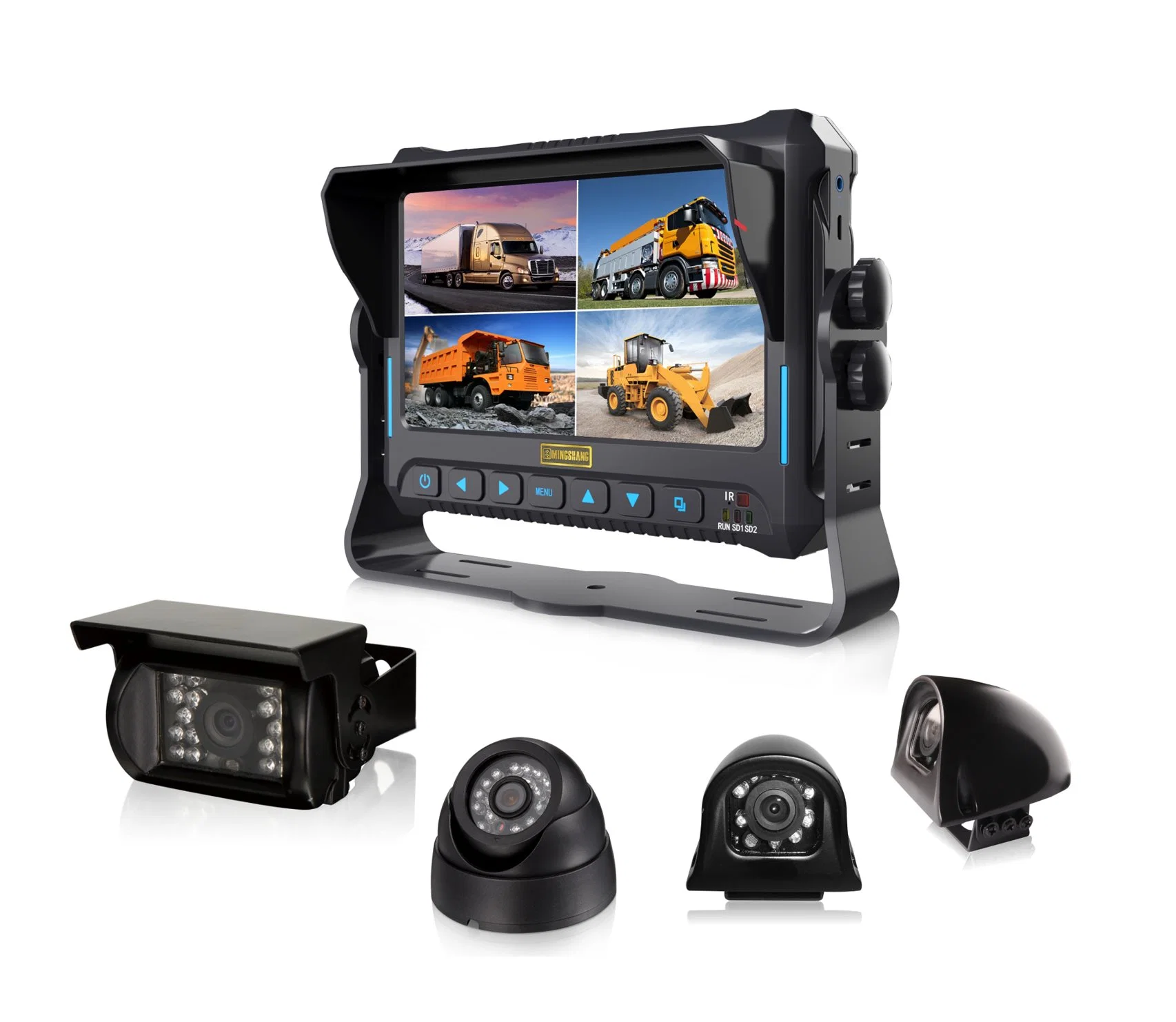 7 Inch Quad Touchscreen Mobile DVR with 4 Channels