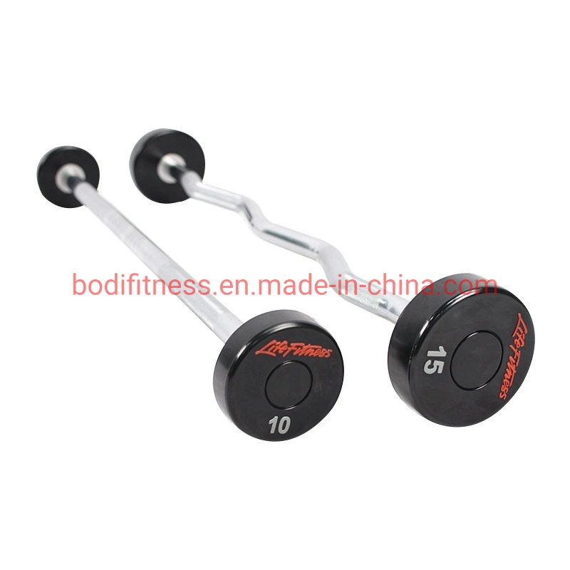 Gimnasio Gimnasio Barbell de goma recubiertos de placas de peso de la goma de Life Fitness Barbell