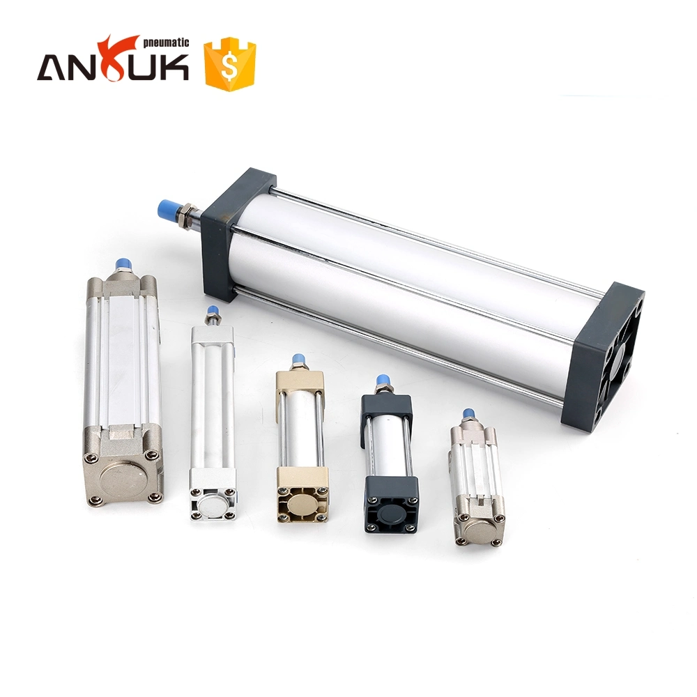 Sc Series Mini Pneumatic Air Cylinders Aluminium Alloy Double Stroke Compact Cylinder