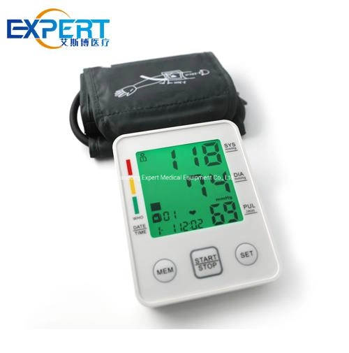 الجملة المنزلية الأجهزة الطبية BP Cuff Smygomanomomometer Smart Blood Pressure الشاشة