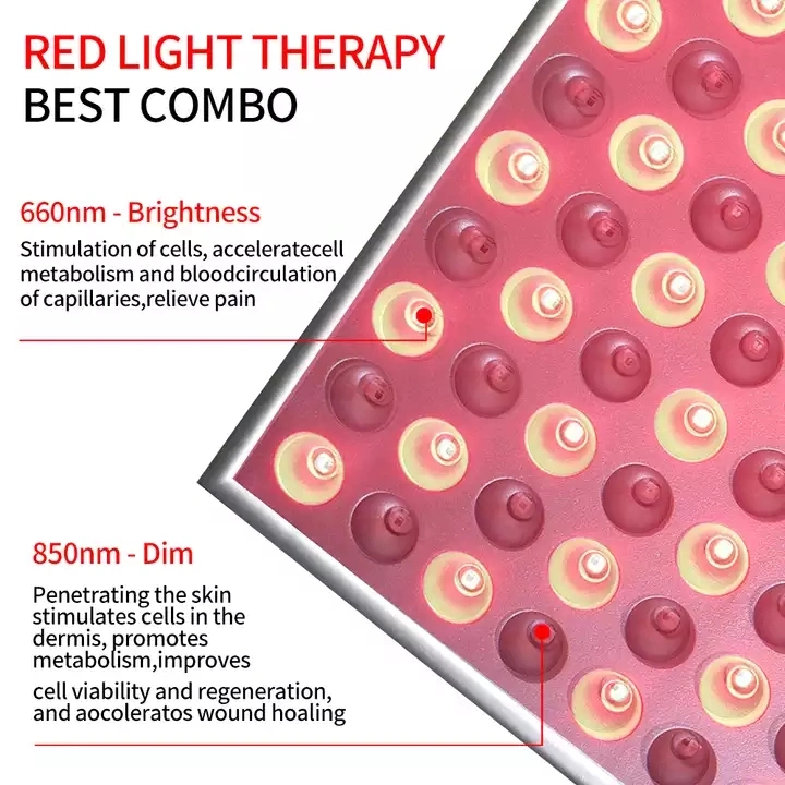 Cuidado de la piel la terapia de luz LED roja contra el envejecimiento del Panel de 45 W 660nm y 850nm de luz LED roja terapia