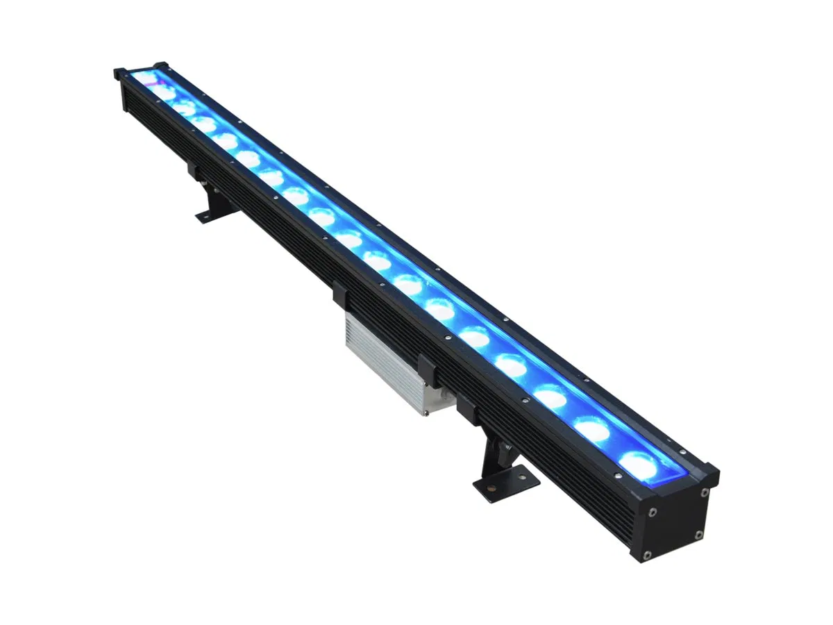 Toda a venda de RGB 18*3W Parede Linear Barra Lava luz para a cidade à prova de construção