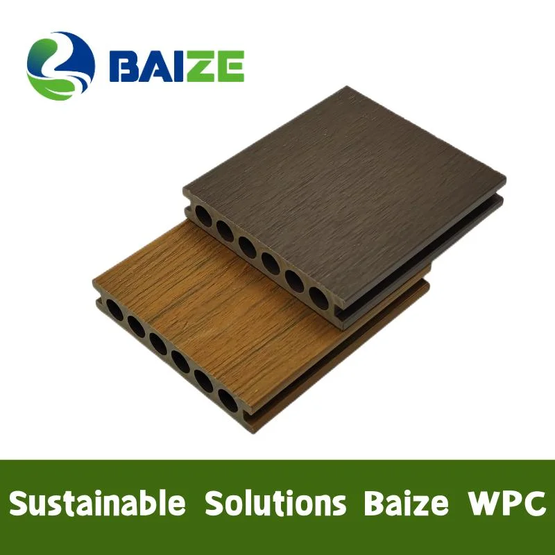 Exterior Wood Texture Co-Extrusion WPC Flooring with Anti-Slip Feature