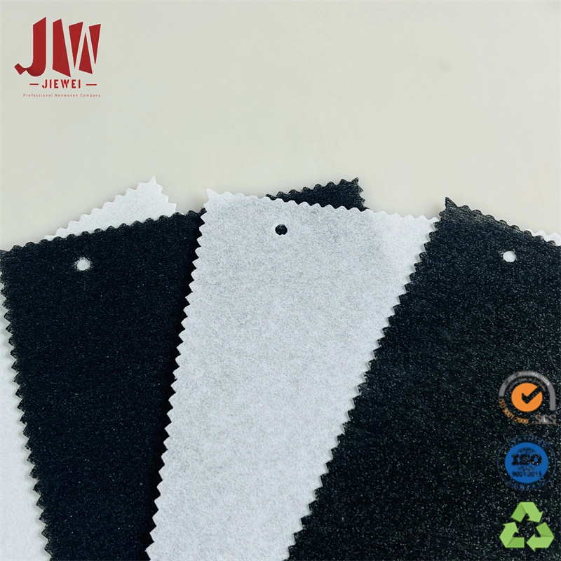 Garment Embroidery Chemical Bond Gum Stay Ffusível Nonwoven Interlining Factory 100% tecido de poliéster