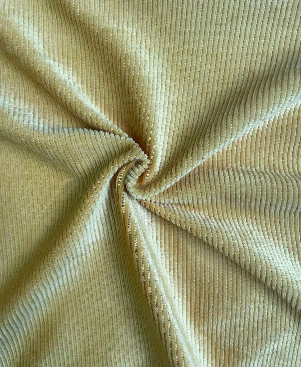 Good Price Polyester Draw Strip Fleece Fabric for Women Garment