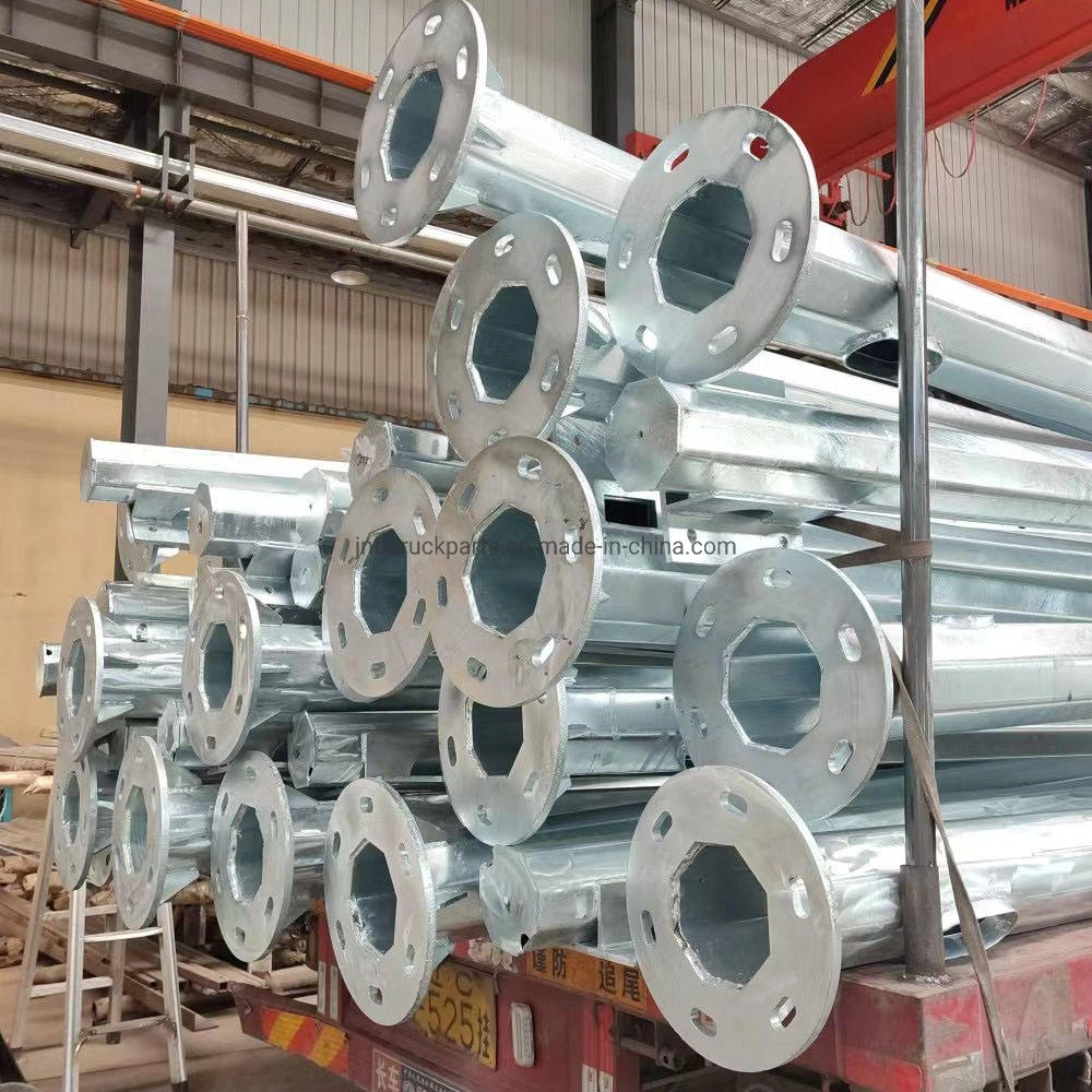 Customized Galvanized Steel Post Fabrication Lamppost Welding Service Heavy Steel Structure Pole