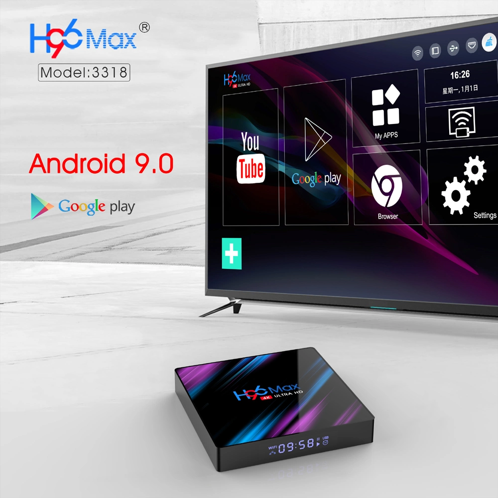 Europa IPTV TV Smart Box H96 Max Rk3318 2g + diafragma de 16 g IP TV 9000+viver plena canais europeus Suécia IPTV Set Top Box