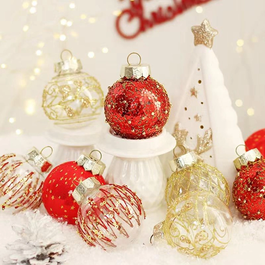 6cm 25PCS Fashion Christmas Tree Decorations Plastic Decorative Ornaments Colorful Christmas Balls