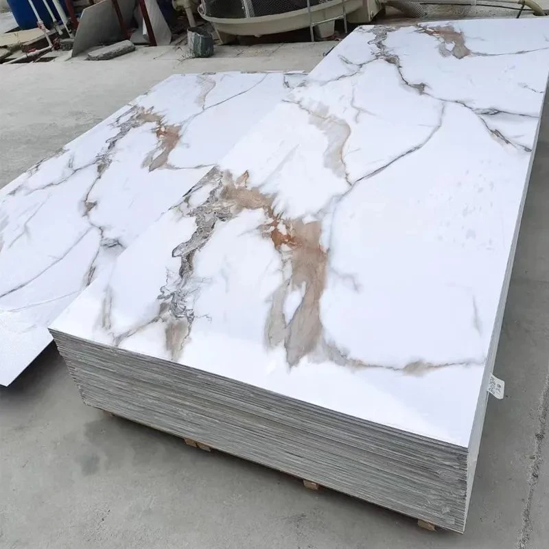 High Glossy Indoor Decorative PVC Marble Sheet Waterproof PVC Marble Wall Panel