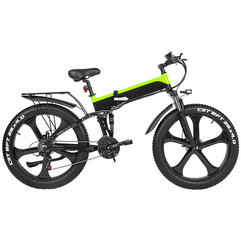 10ah Brushless DC Motor Ebike 7 Speed Mini Electric Folding Bike Electric Bicycle