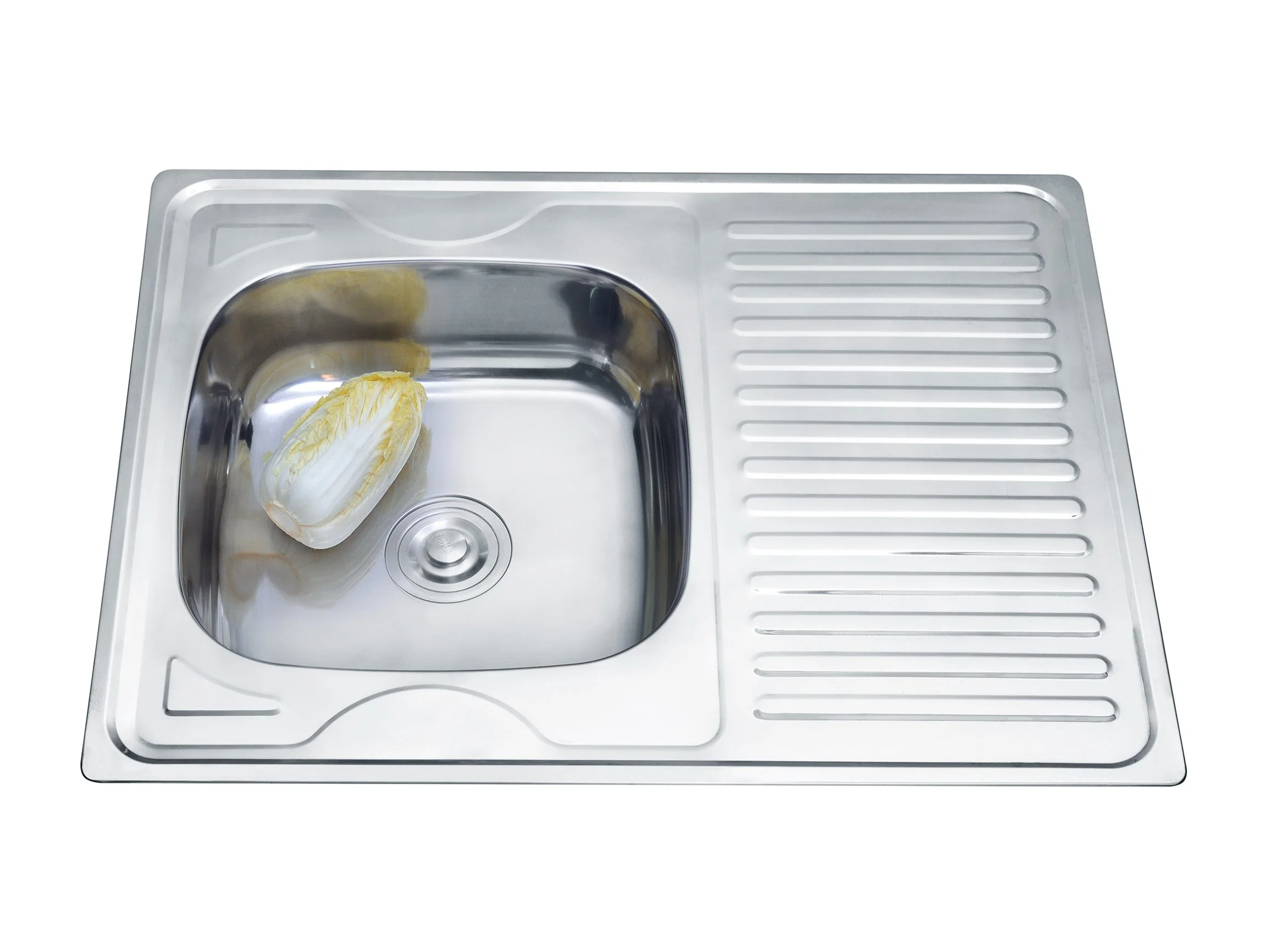 Wholesale 201/304 Stainless Steel Single Bowl Kitchen Sink Modern Sink Bowl with Drainboard