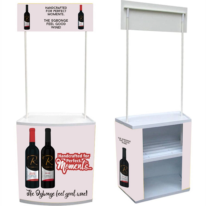 Foldable Pop up Portable Advertising Promotion Counter for Trade Show and Supermarket