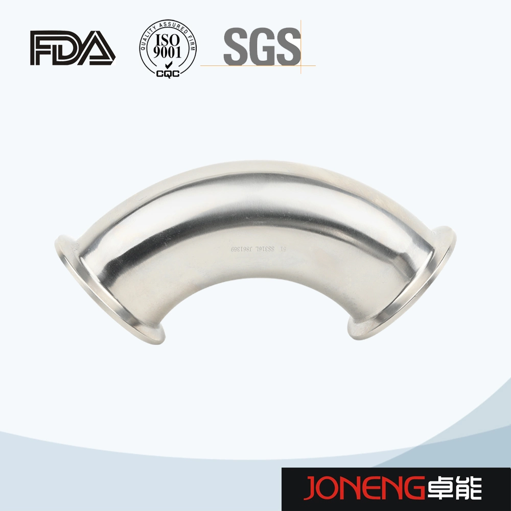 Stainless Steel Food Processing Tri-Clamp 90d Bend Pipe Fitting (JN-FT3003)