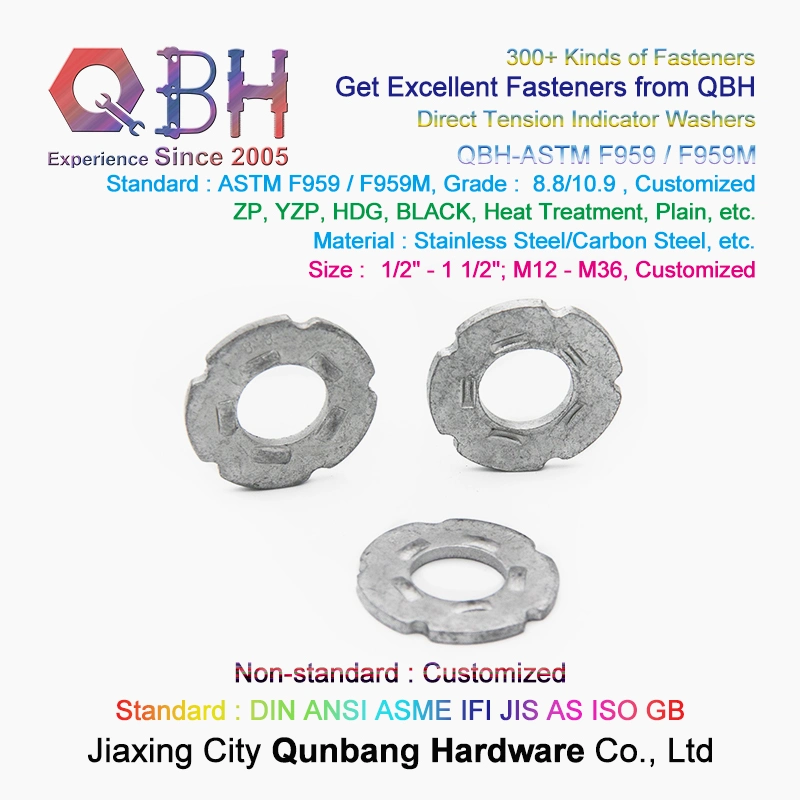 Qbh Customized DIN125 DIN127 F436 F959 As1252 Nfe 25-51 Carbon Stainless Steel Zinc Zp/Plain/Black/HDG/Dacromet/Geomet/Nickle Plated Shim Gasket Washer Fastener