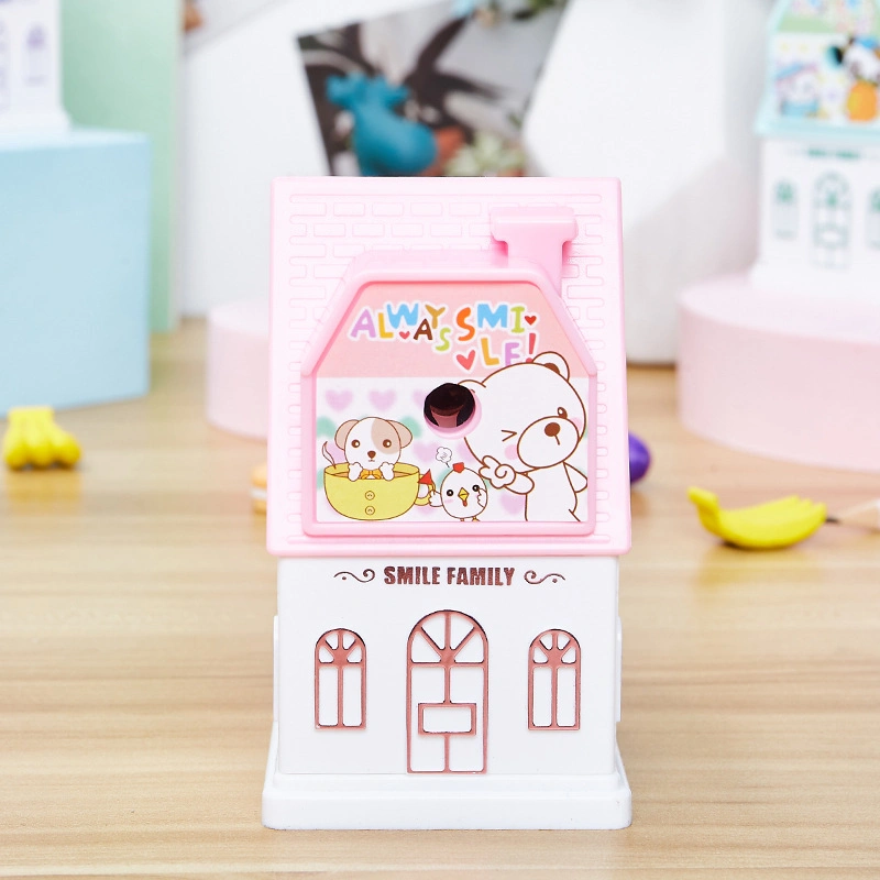 Sweet Style Student School Stationery Cheap and Exquisite House Shaped Pencil Sharpener