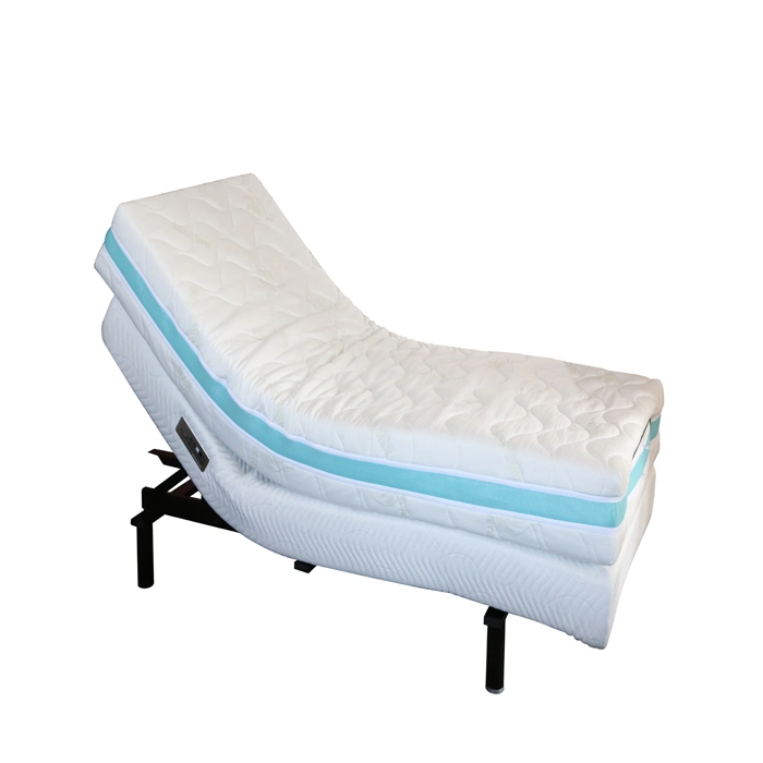 Konfurt Plush Adjustable Metal Bed Base with Massage Function