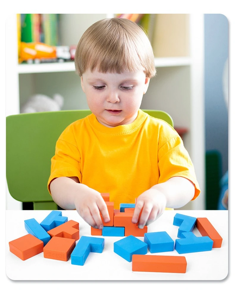 Magic Cube Building blocos empilhar espaço imaginação Madeira Educacional Toy