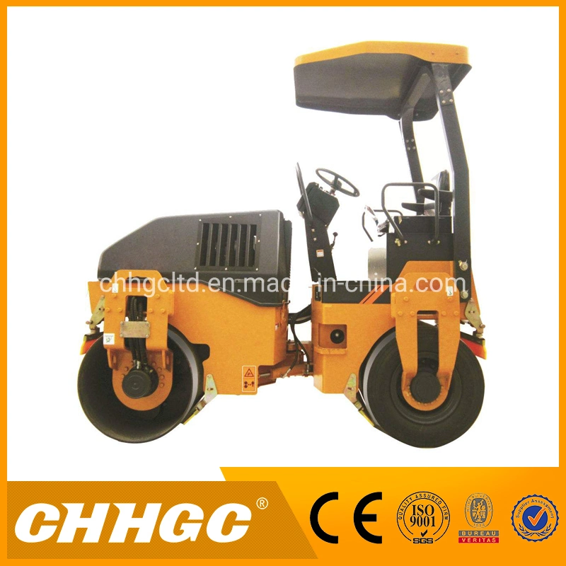 3ton Awning Type Small Compactor, Hydraulic Double Drum Vibratory Mini Road Roller