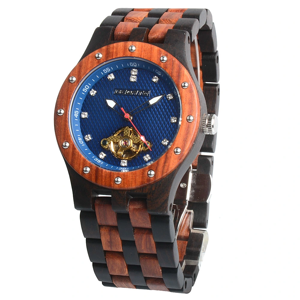 New Arrival Fine Timepiece Automatic Mechanical Wooden Wrist Watch
