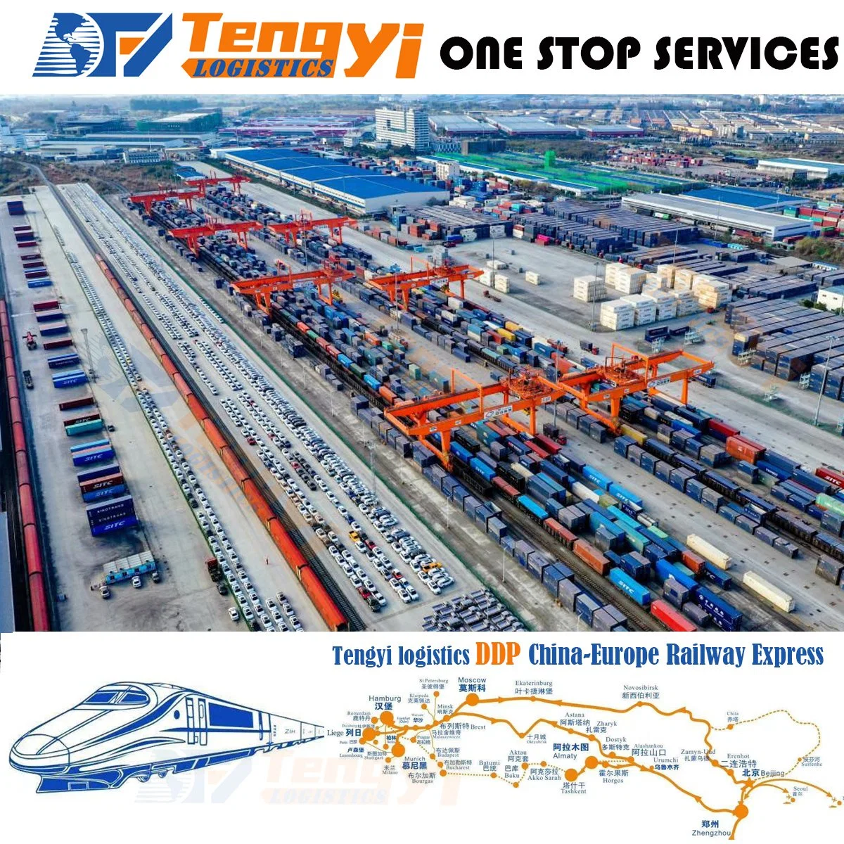 Amazon Warehouse Railway Shipping Shipping From China to Europe Portugal Bulgaria Estonia International Transportation Freight Forwarder Amazon Fba