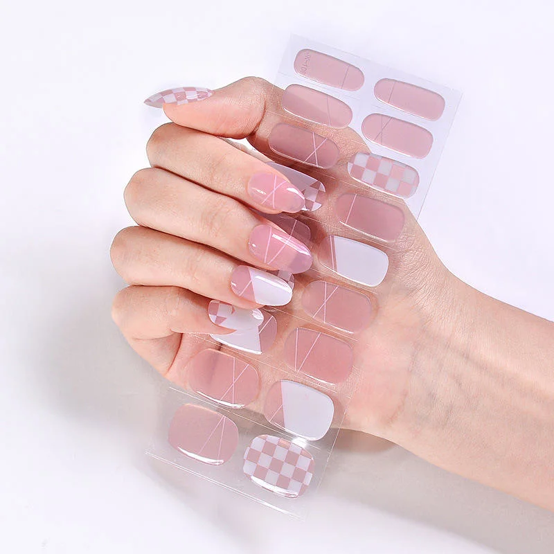 Gel Real 100% 3D Permanent Nail Wraps Polish Strips UV Kawai Gel Warps Semi Cured Nail Sticker