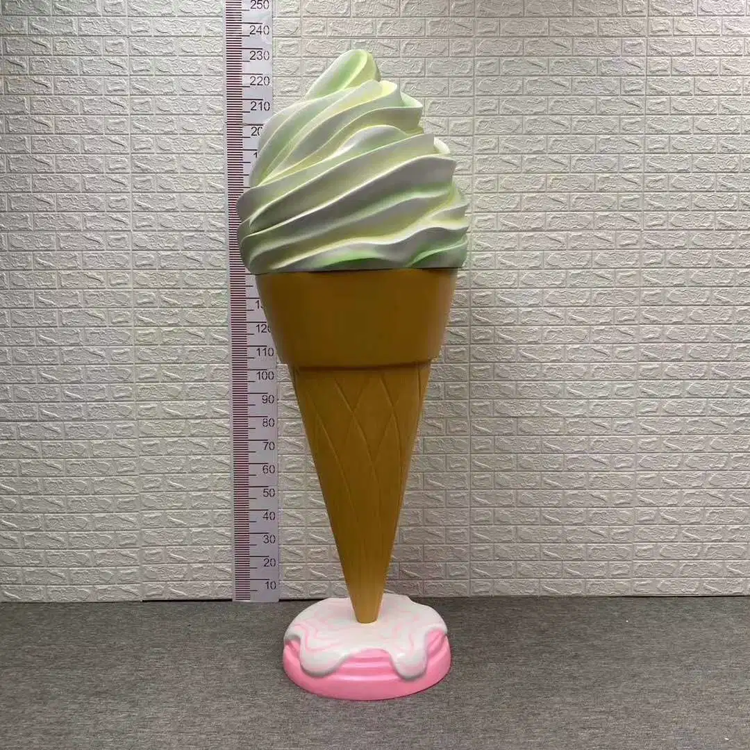 La resina de fibra de vidrio Cupcake personalizado cono de helado de la escultura a la venta