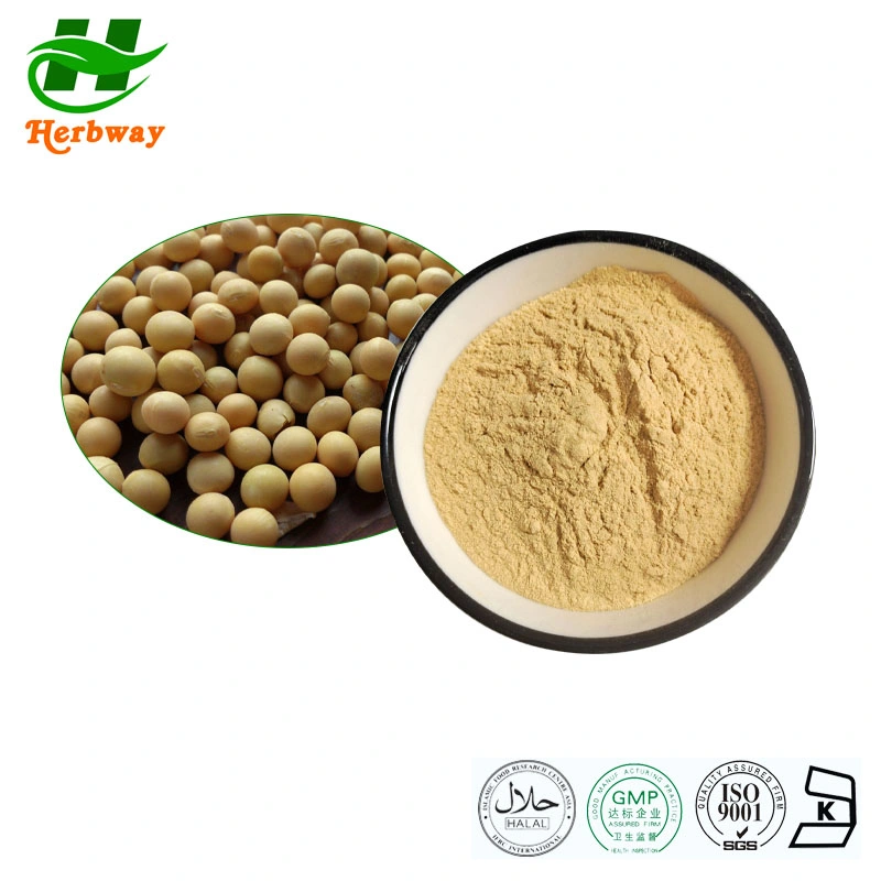 Herbway Natural Glycine Max. Soybean Extract 10%-80% Soy Isoflavones Powder