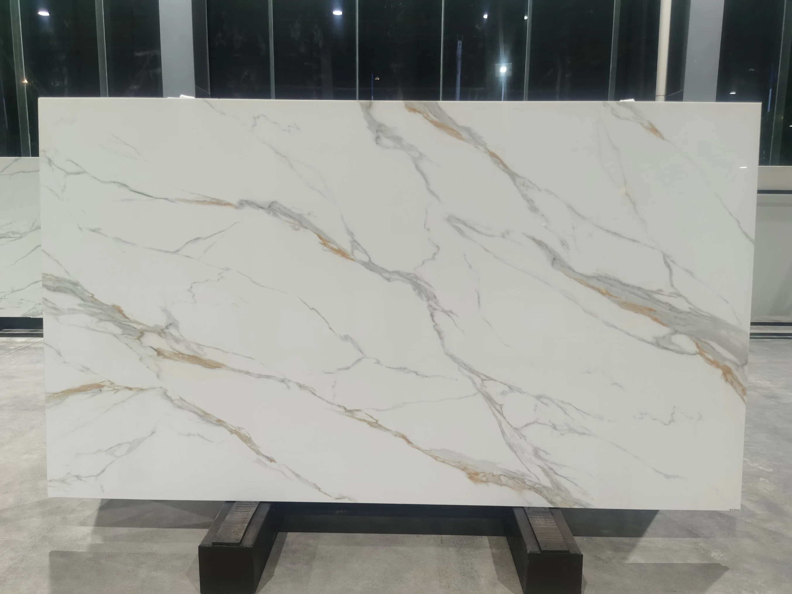 Crystal White Crystallized Glass Marble for Countertop