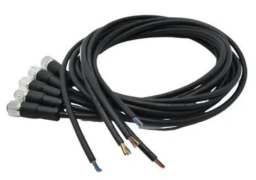 Phoenix impermeables M12 M8 Alargador 3 4 5 8 12 17 Pin Macho a Hembra Cable conector M12 con 1m de longitud de PVC