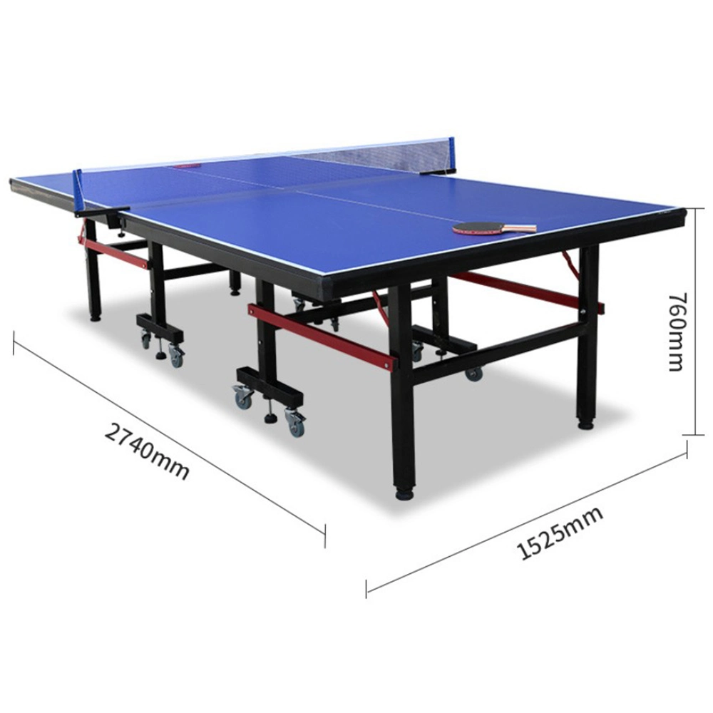 Standard Foldable Pingpong Table Movable Indoor Blue Table Tennis Table