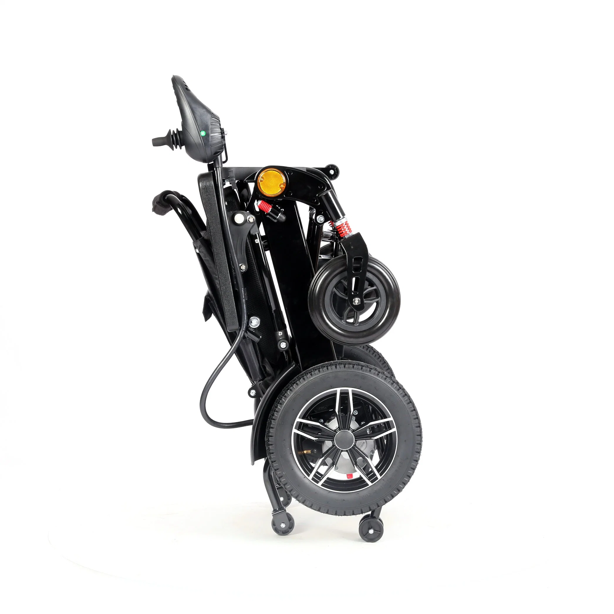 Fauteuil roulant rigide et léger en fauteuil roulant électrique pliant avec batterie au lithium