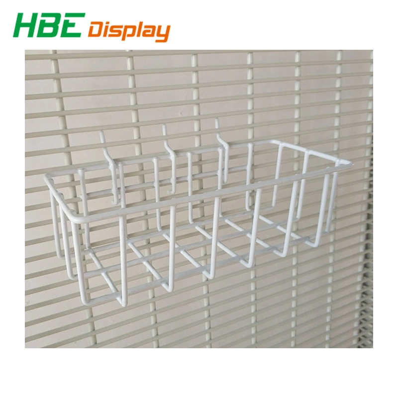 Preto e Branco Plastic-Coated Pegboard Fio armazenamento conjunto da Cesta