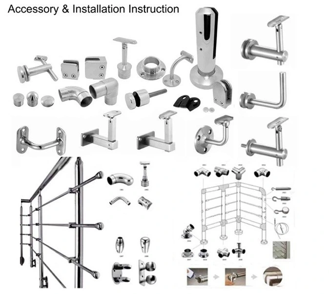 Raccords en acier inoxydable Pièces Baluster petite construction de rampes Escaliers d'accessoires de la partie