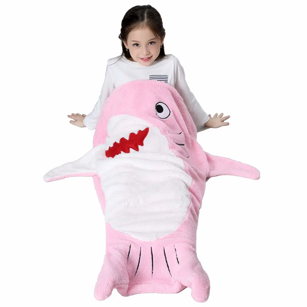 Fleece Soft Polyester Cotton Plush Shark Animal Custom Puppet Blanket