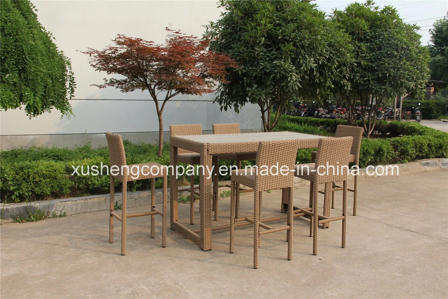 New Design Hot Selling Synthetic Rattan High Bar Chair Using for Garden /Bar Outdoor Sofa