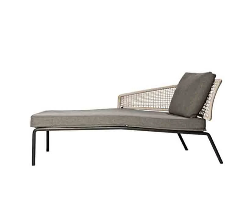 Outdoor PE Wicker Chaise Lounge 2-teilige Terrasse braun Rattan Liegesessel Möbelset Beach Pool Rückenlehne Verstellbar