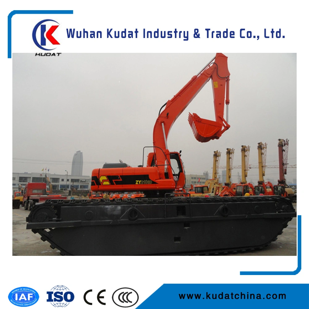 21tons Hydraulic Amphibious Excavators with Additional Side Pontoons and Swamp Pump (K210SD)