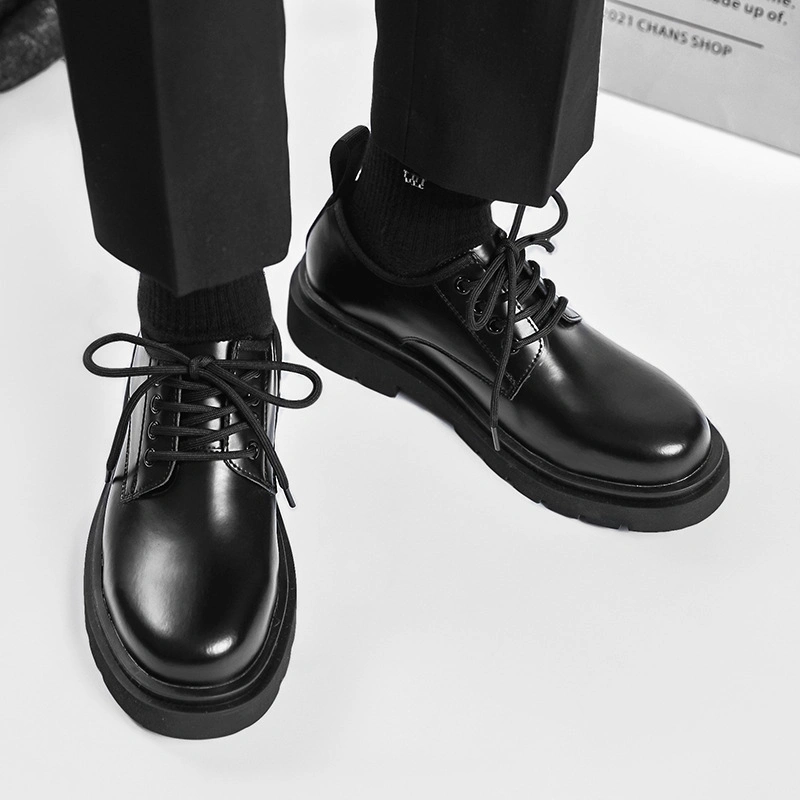 Black Leather Shoes hommes, S Dress Shoes habillé Business Leather Shoes